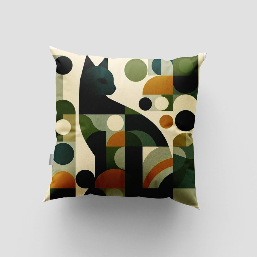 Abstract Geometric Cat Pattern Cushion Cover Pack of 4