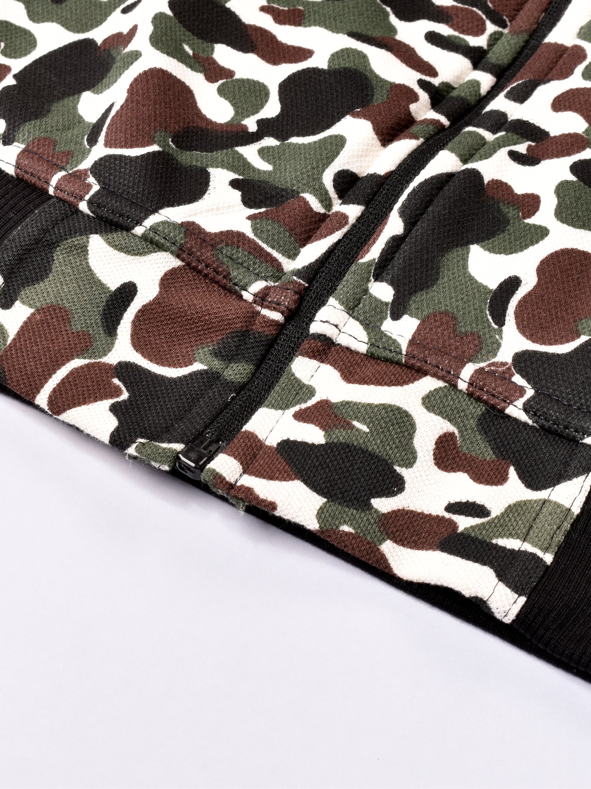 Louis Vicaci Fur Zipper Bomber Jacket For Men-Camouflage-RT1494