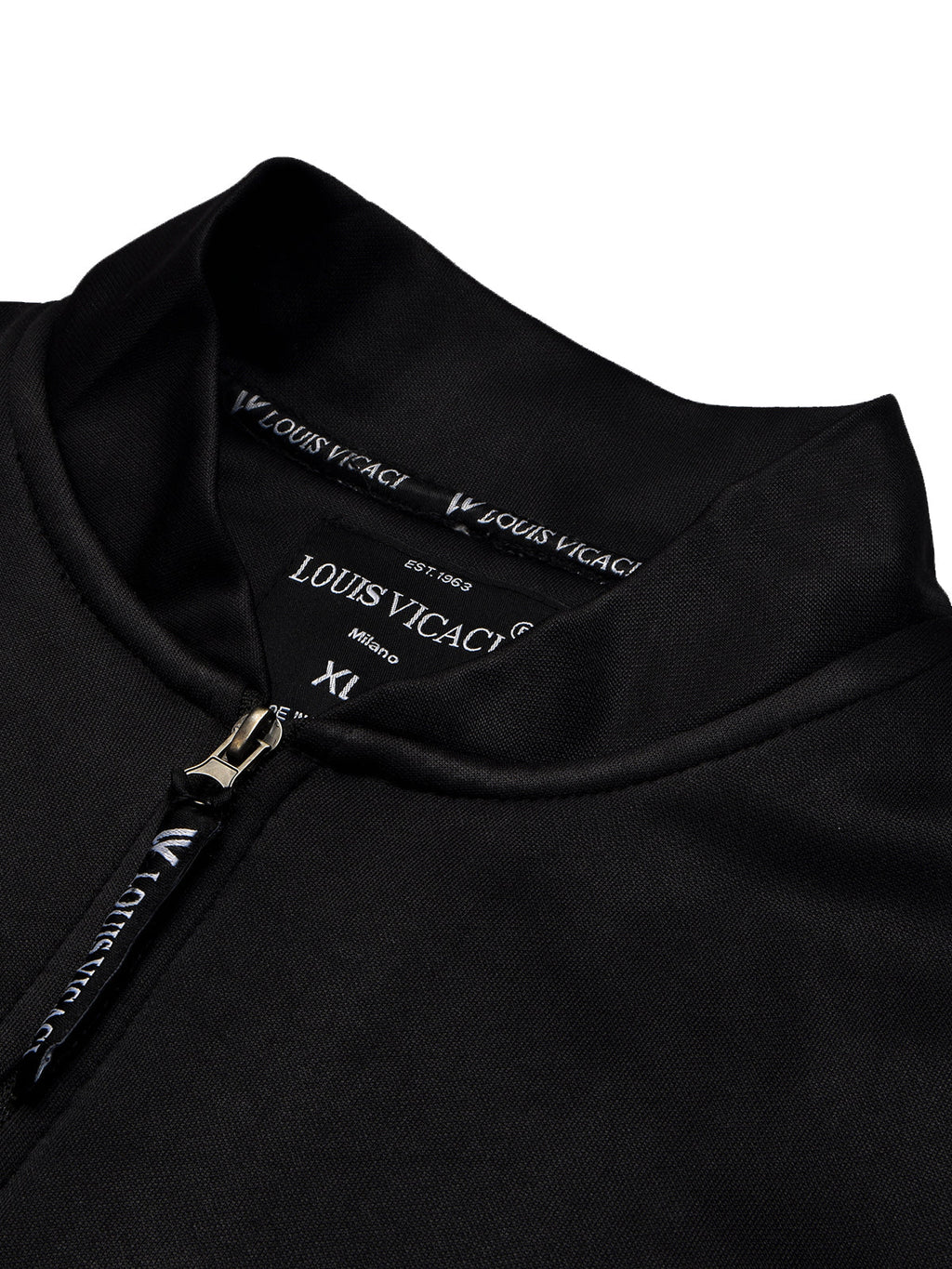 Louis Vicaci Zipper Fur Bomber Jacket For Men-Black-BR1010