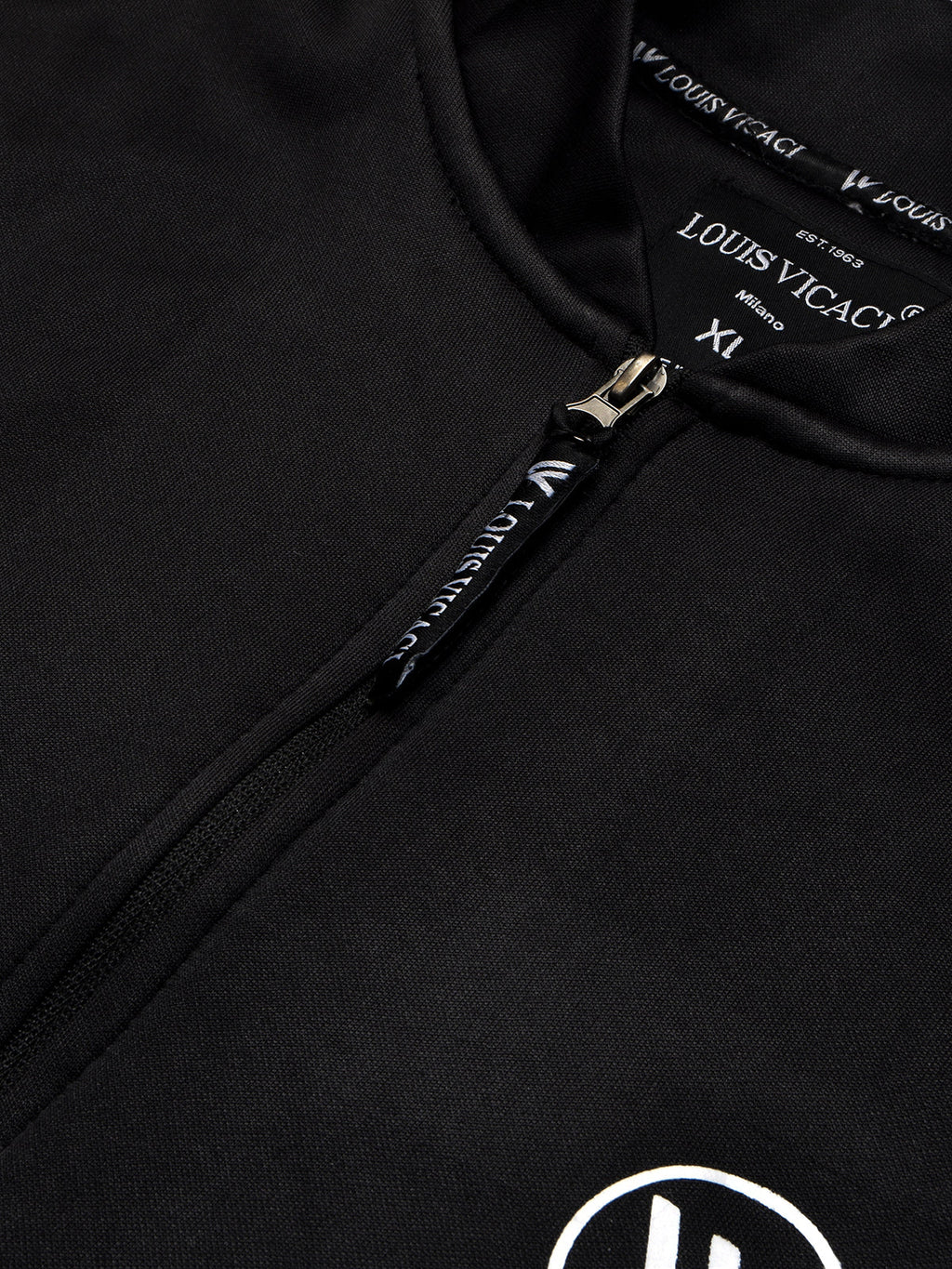 Louis Vicaci Zipper Fur Bomber Jacket For Men-Black-BR1010