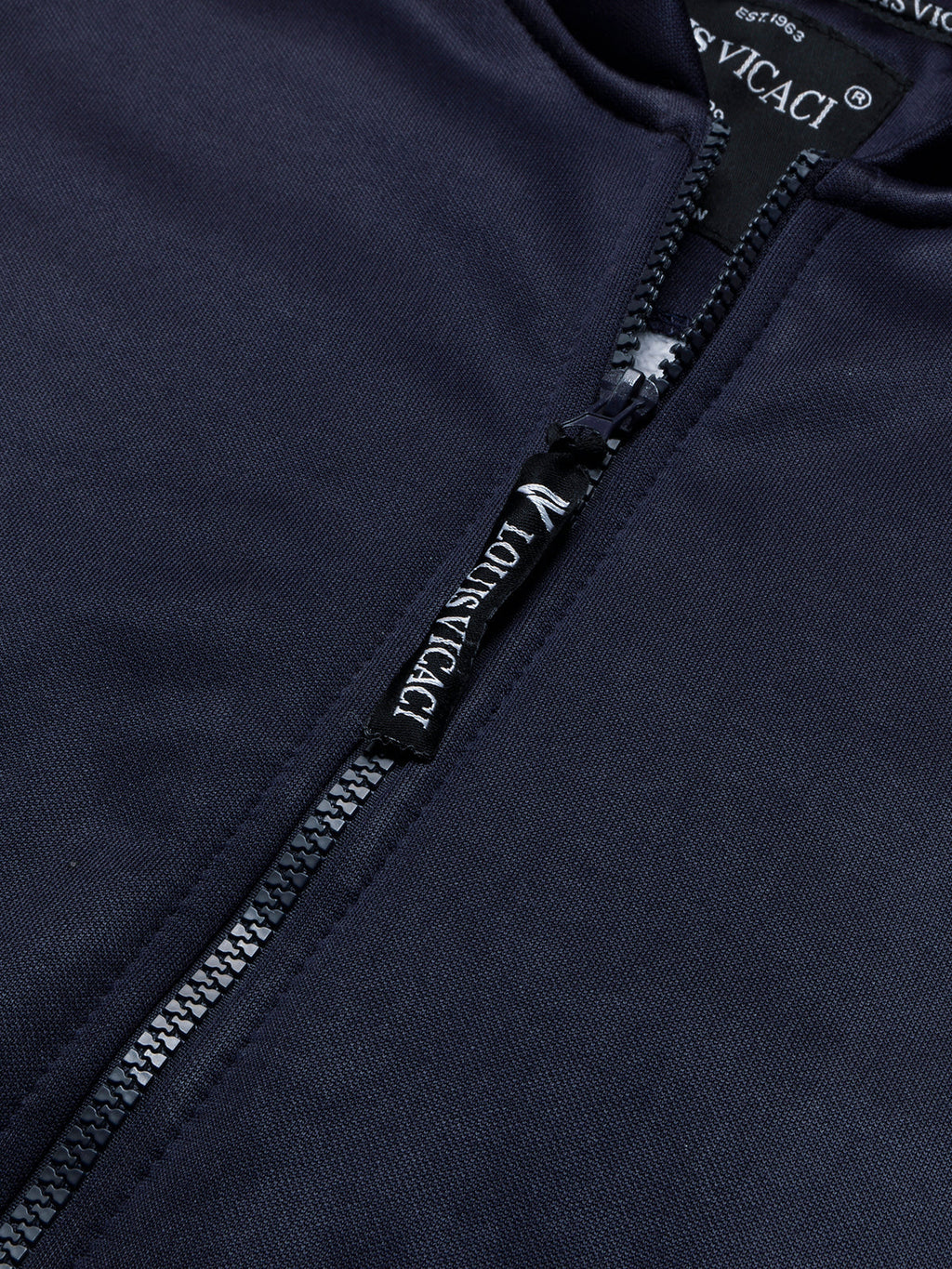 Louis Vicaci Zipper Fur Bomber Jacket For Men-Navy-BR1034