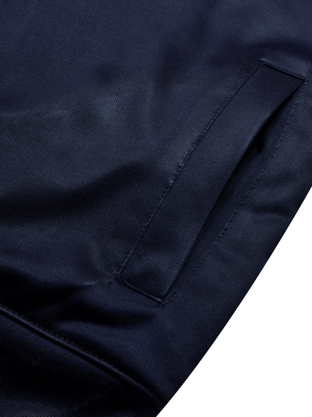 Louis Vicaci Zipper Fur Bomber Jacket For Men-Navy-BR1034