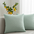 Waffle-Textured Cushion Covers Pack of 2 Sage Mint
