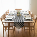 Black and White Triangle Table Runner with Mats