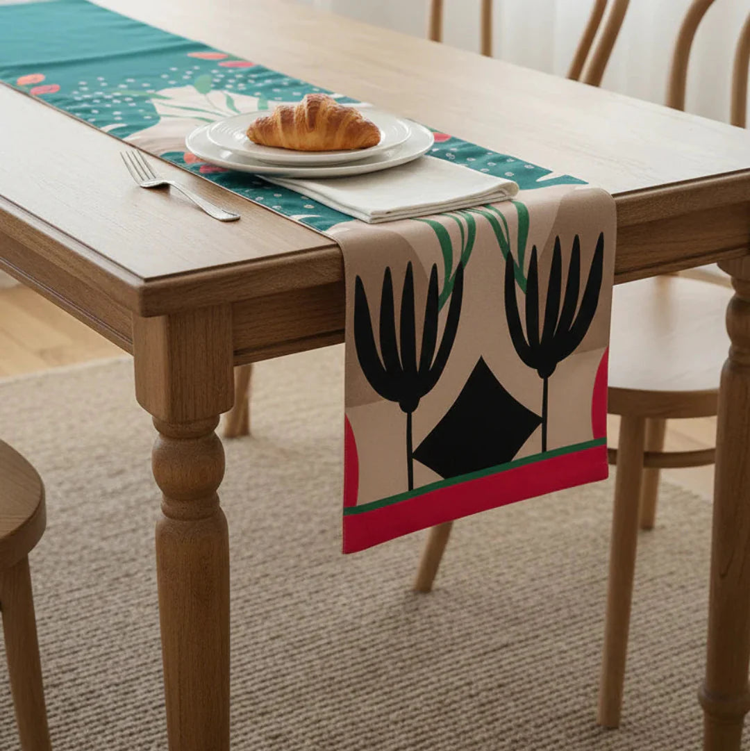 Modern Botanical Table Runner