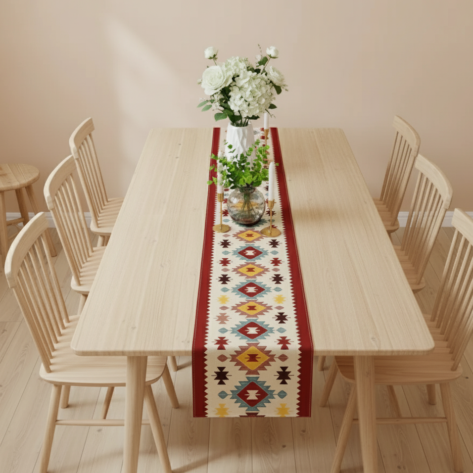 Vibrant Bohemian Table Runner