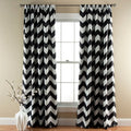 Black and White Ripple Pattern Curtain