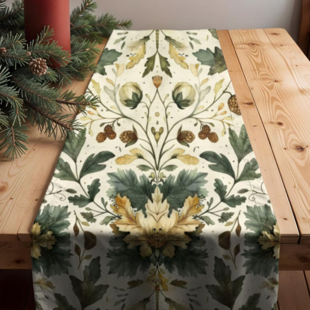 Autumn Acorn Symphony Table Runner
