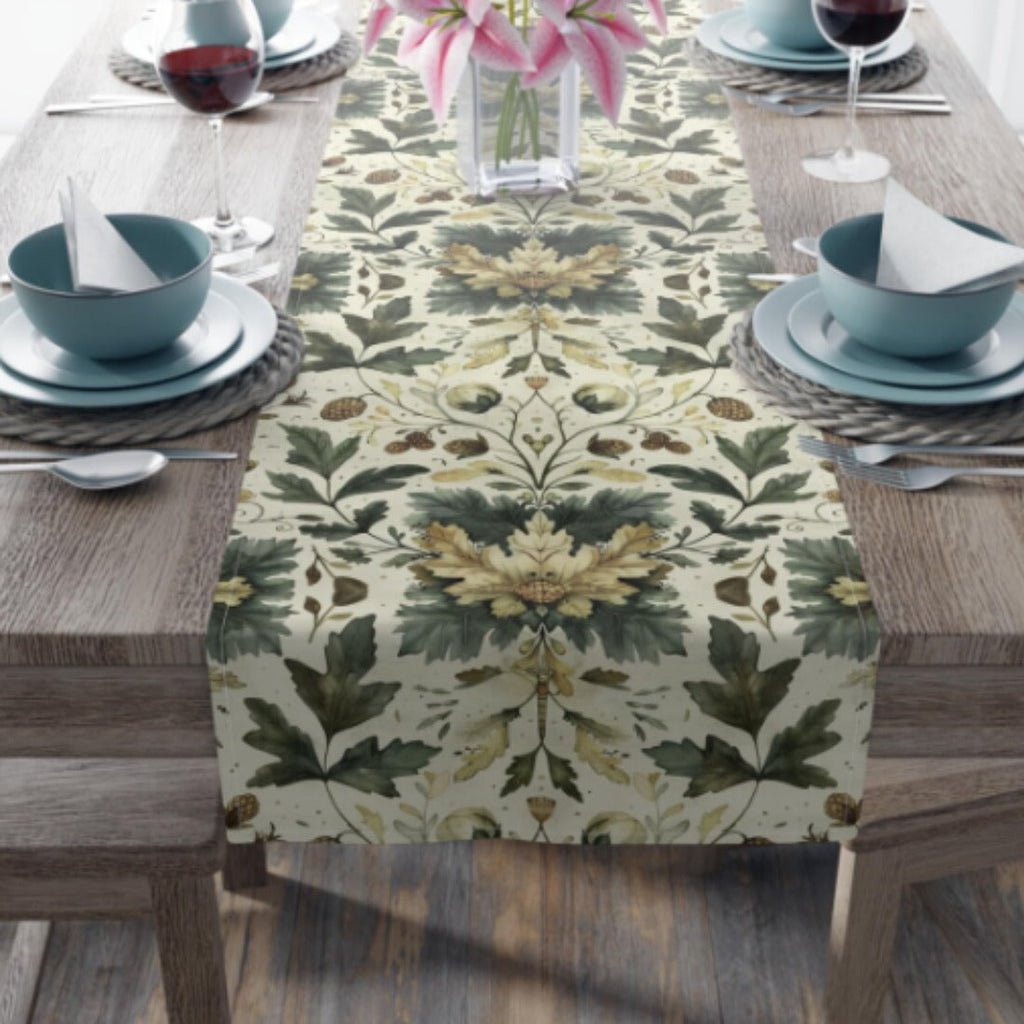 Autumn Acorn Symphony Table Runner