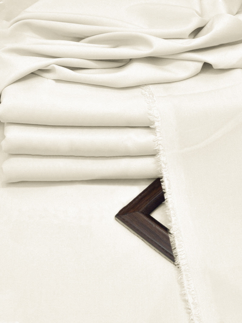 S.B Brand Premium Wash & Wear Unstitched Suit For Men- OffWhite