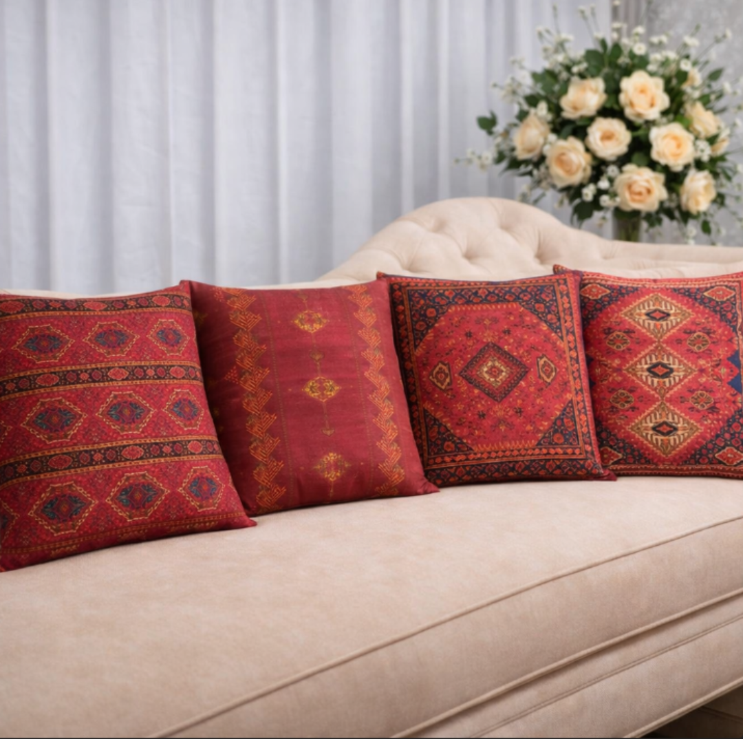 Vintage Boho Cushion Cover Pack of 4