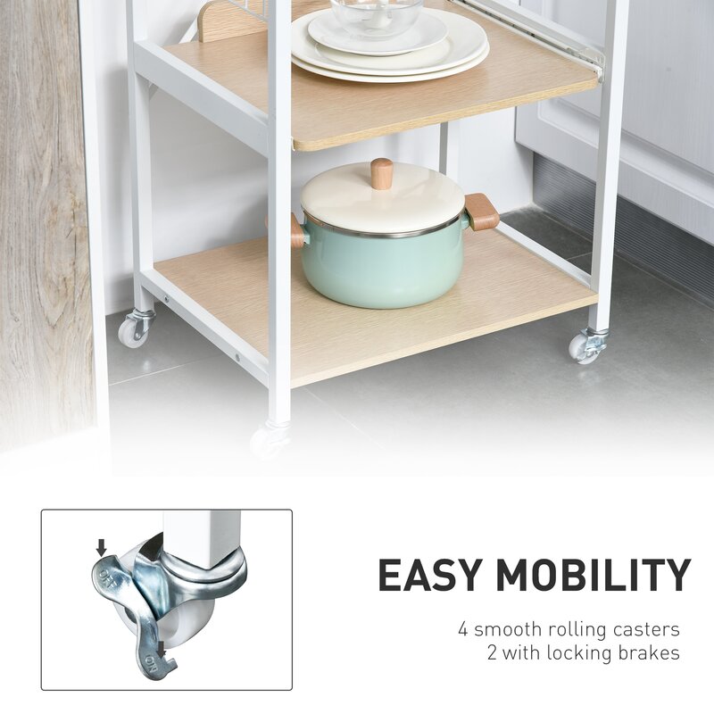 Wallen Baker's Kitchen Organizer Trolley Decor Rack - waseeh.com