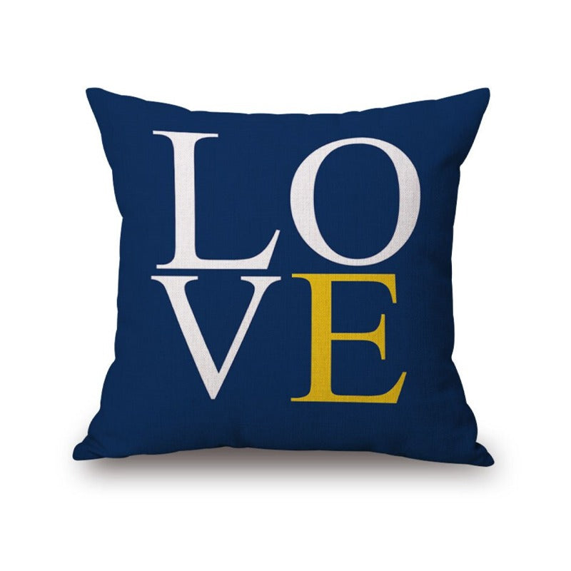 Blue & Yellow Cushion Covers Pack of 6