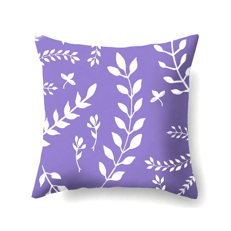 Purple Geometric Print Cushion Cover Pack 6