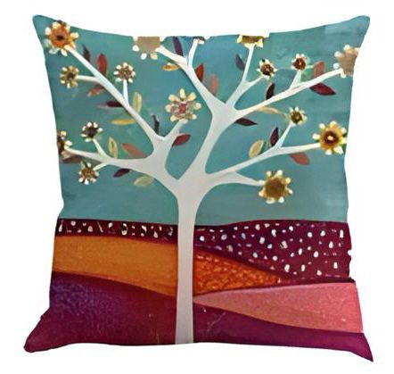 Vintage Flower Tree Cushion Cover Pack 6