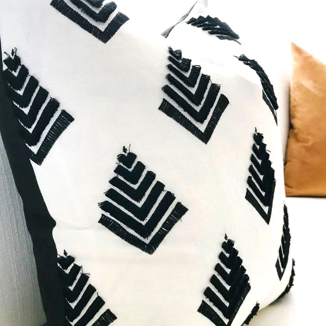 Embroidered V-Shap Cushion Cover Pack of 2