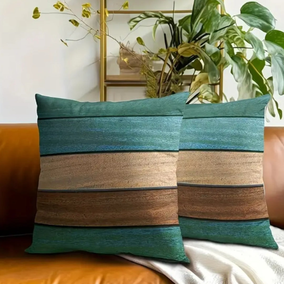 Vintage Brown & Teak Pack of 2