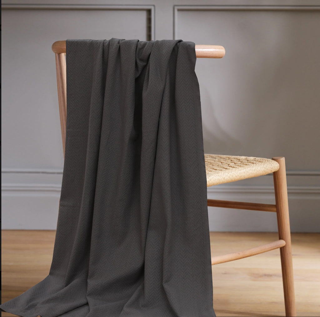 Charcoal Drift Sofa Throws Thermal