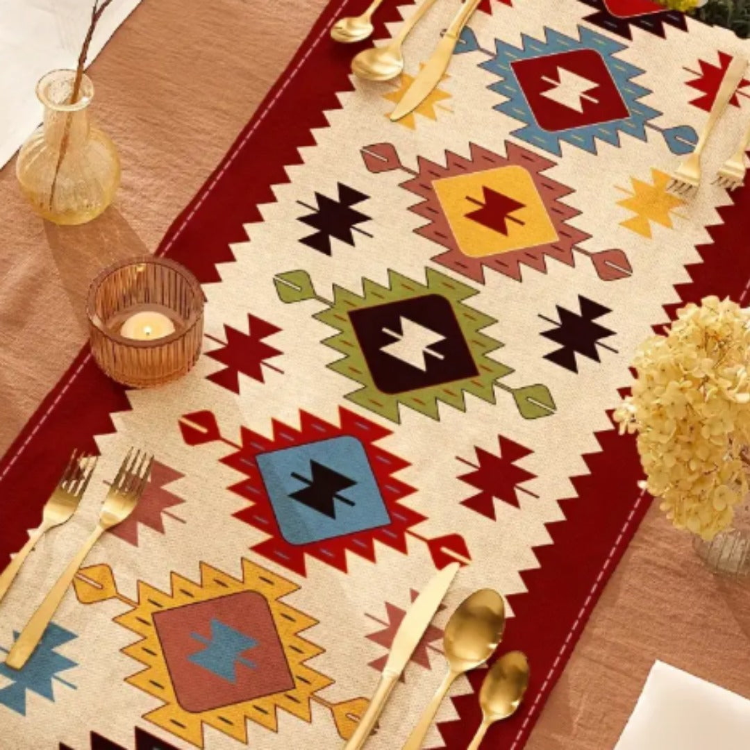 Vibrant Bohemian Table Runner