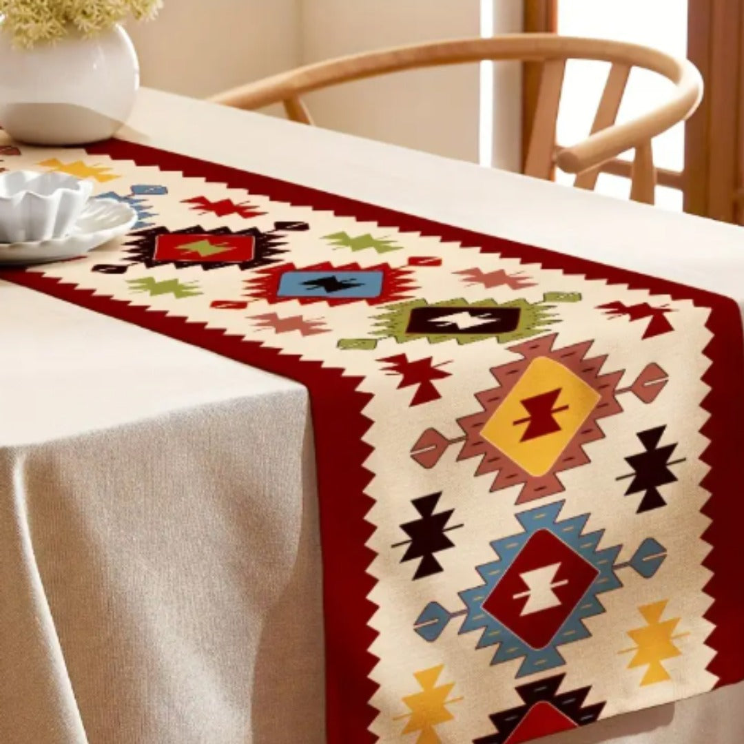 Vibrant Bohemian Table Runner