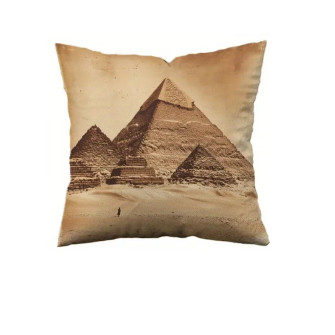 Vintage Great Pyramid Egypt Cushion Cover Pack Of 2