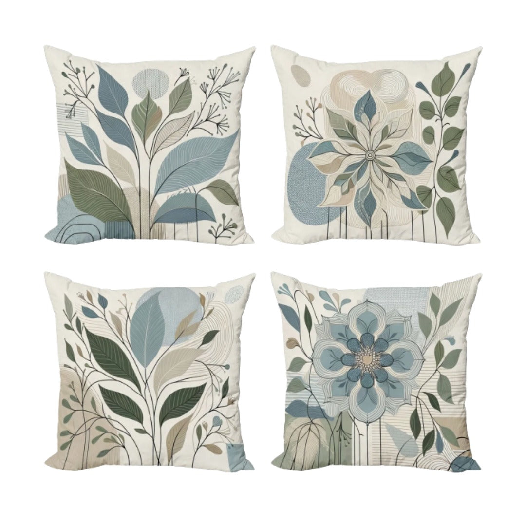 Ambesonne Leaves Cushion Covers Pack Of 4