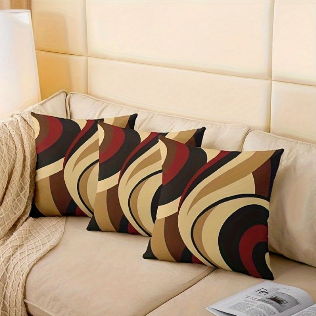 Abstract Spiral Cushion Case Pack Of 4