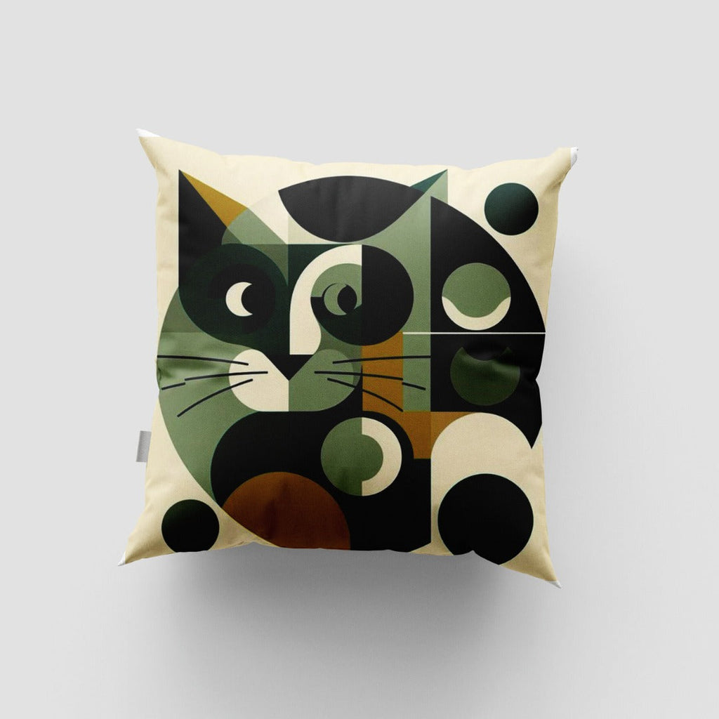 Abstract Geometric Cat Pattern Cushion Cover Pack of 4