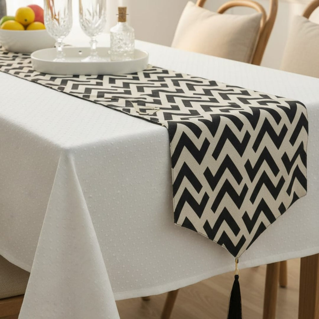 Modern Linen Cloth Table Runner Printed