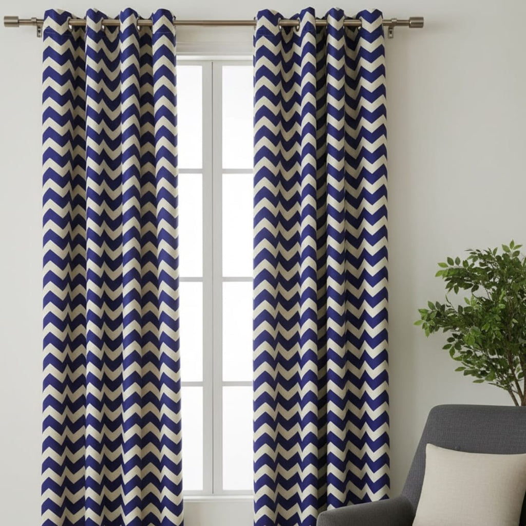 Zig Zag Chevron Eyelet Curtains