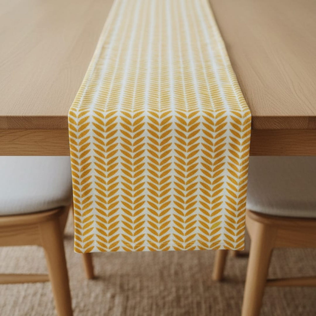 Yellow Leave Table Runner