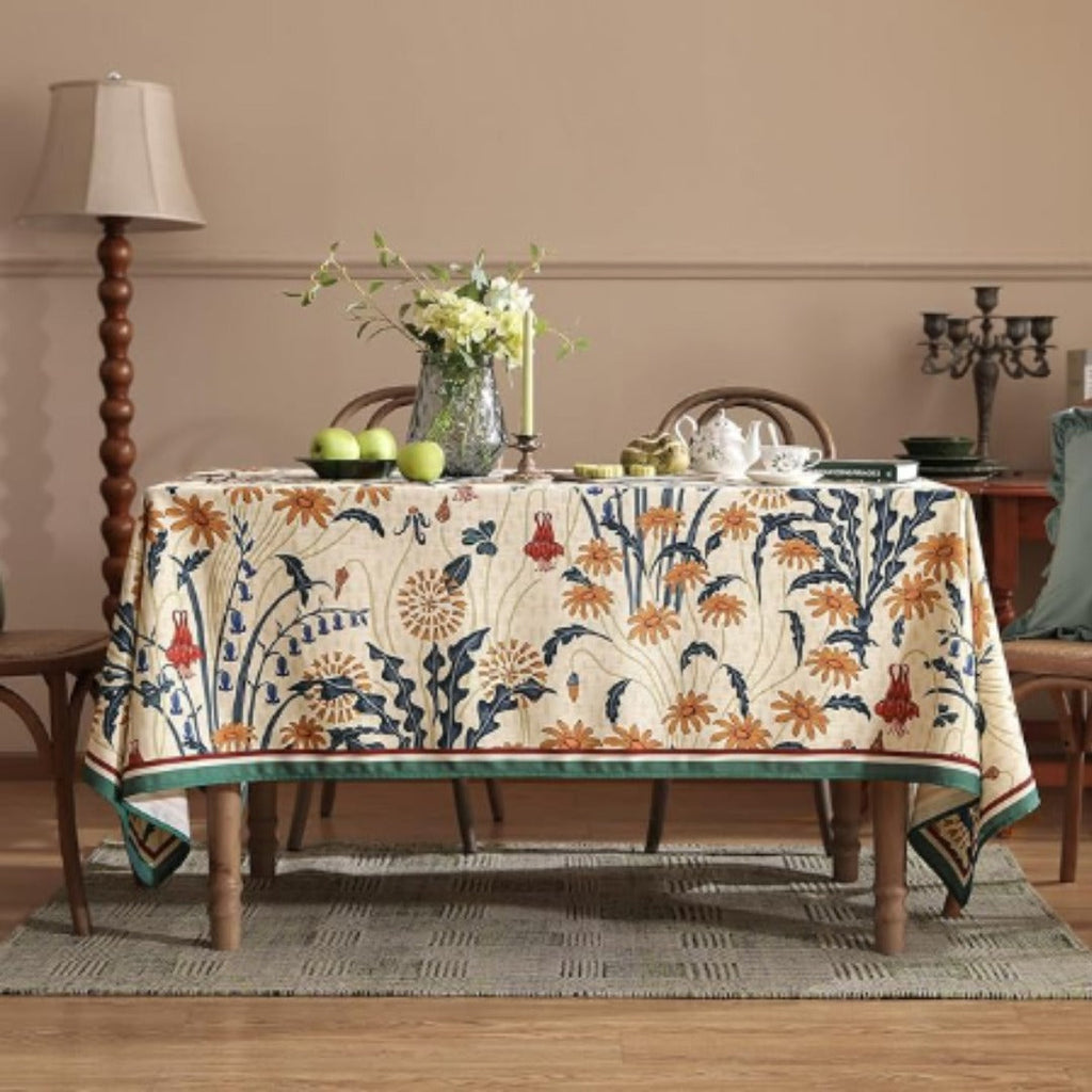 Gilded Crimson Elegance Table Cover