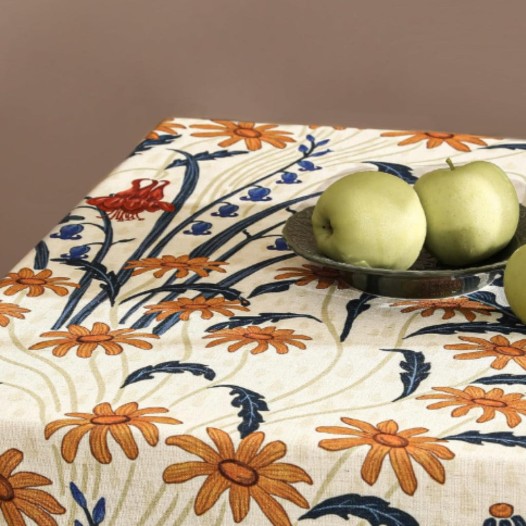 Gilded Crimson Elegance Table Cover