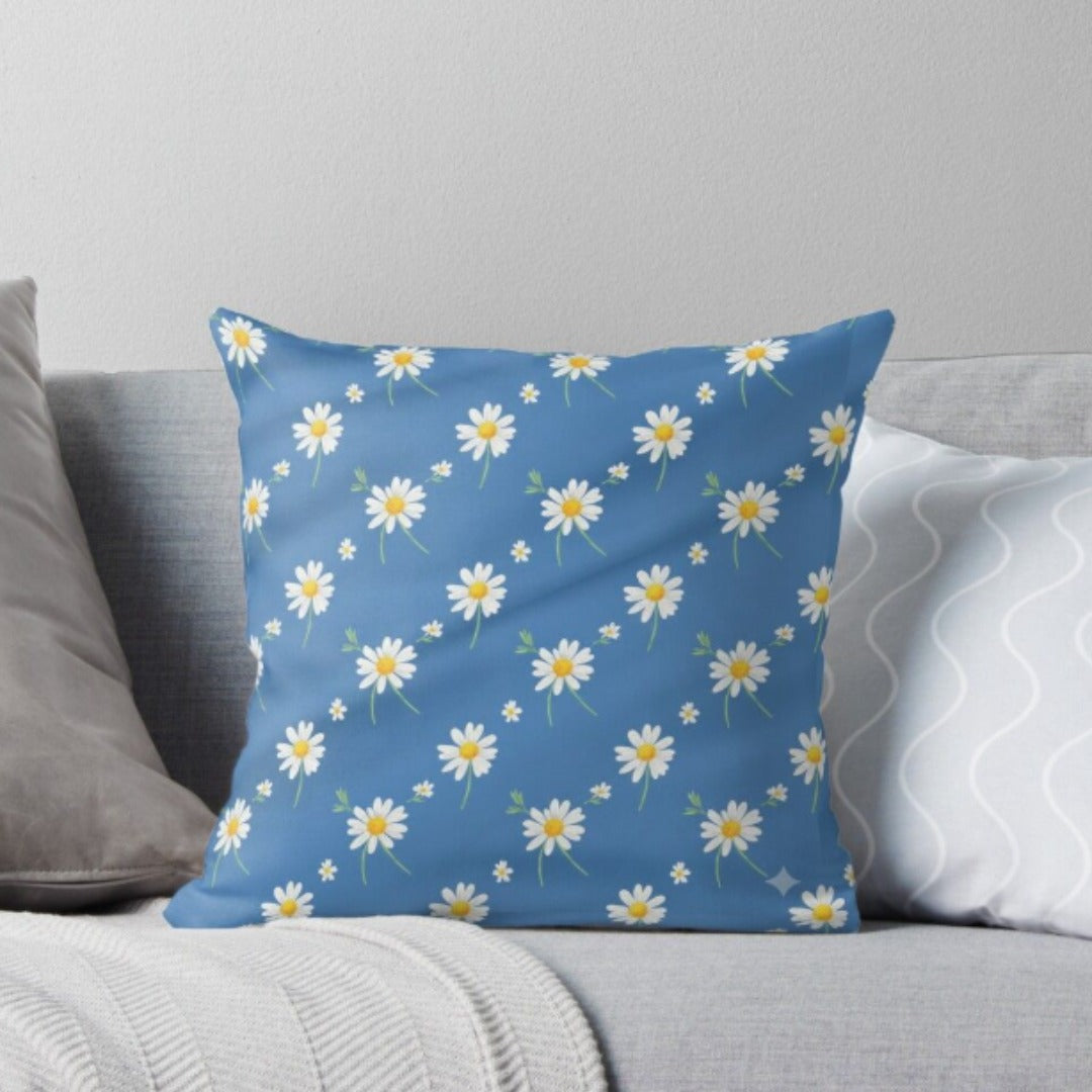 Blue Daisy Breeze Charm Cushions Cover Pack of 2