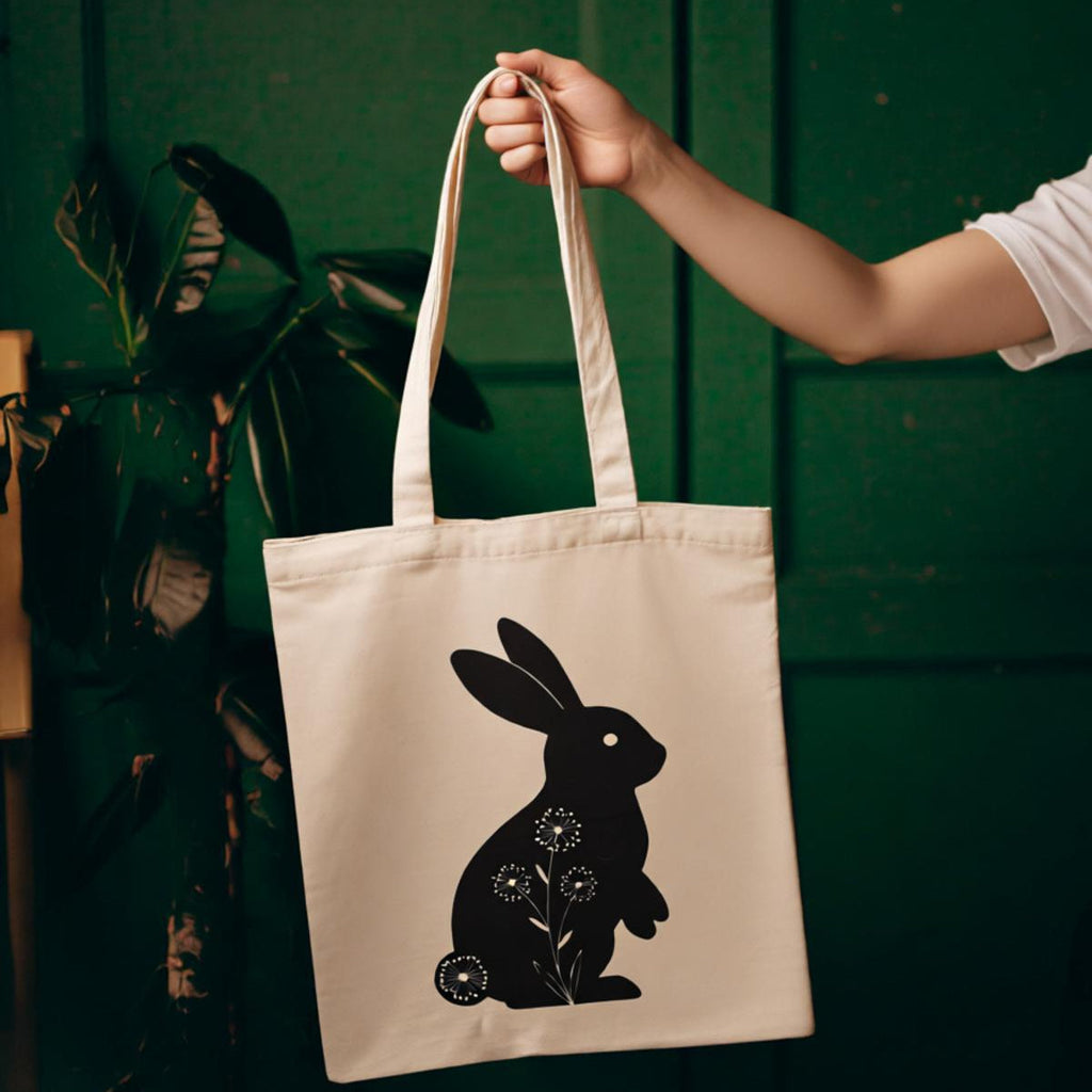 Black Rabbit Tote Bag