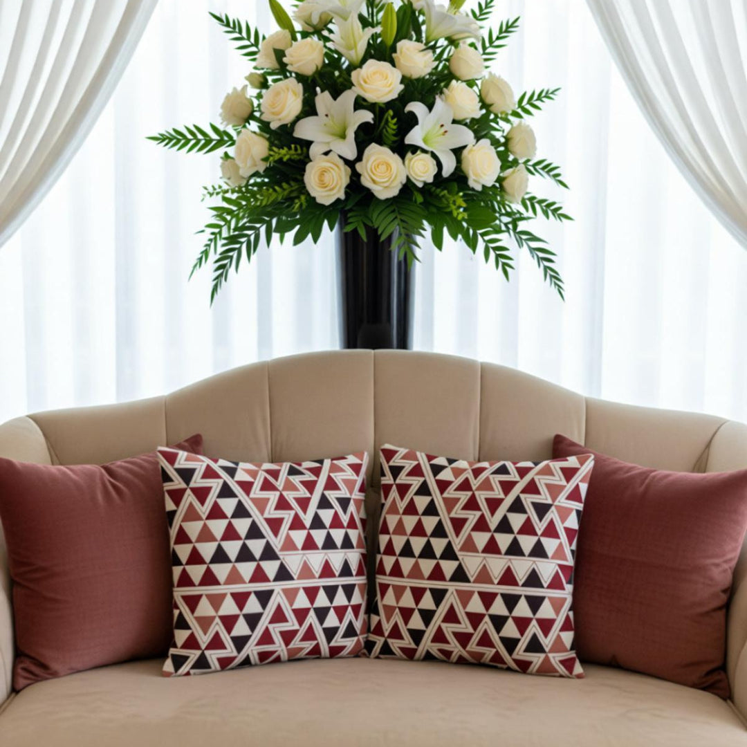 Crimson Tri-Weave Cushion Cover