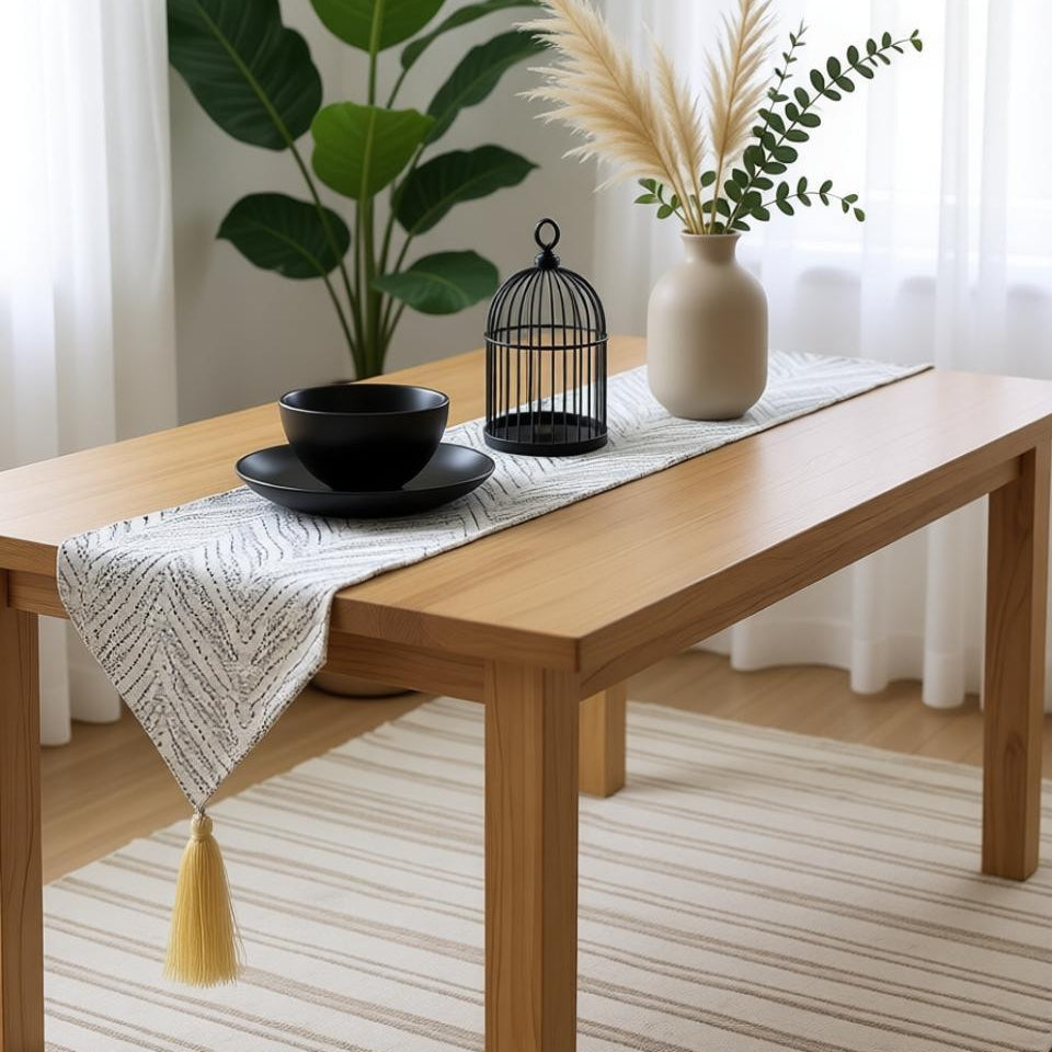 Ashen Arrow Table Runner With 4 Mats
